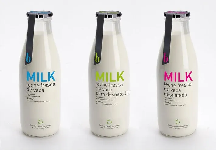 Bouteilles de lait design