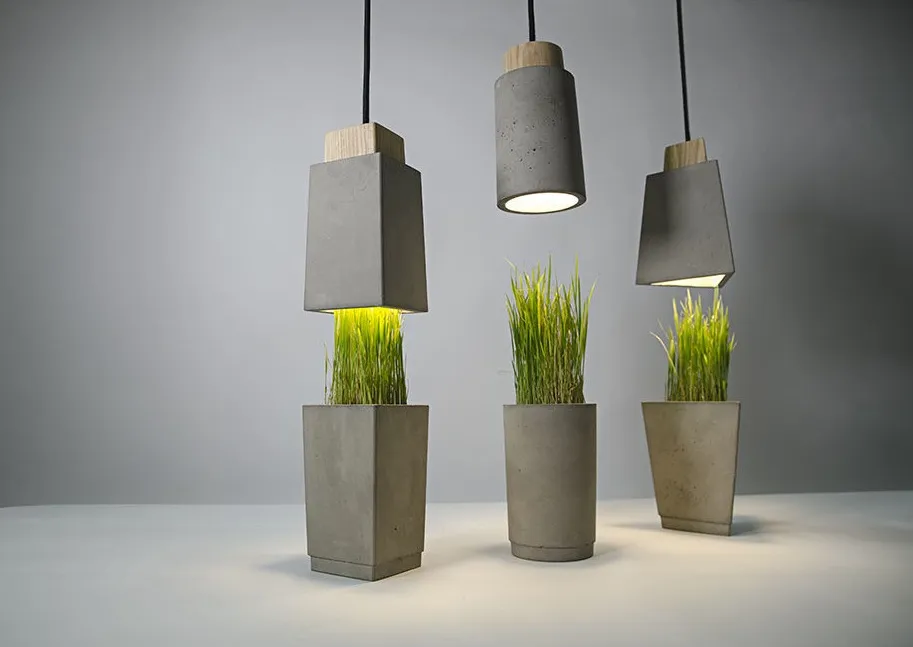 Lampe contemporaine en béton par Bentu — photo 1