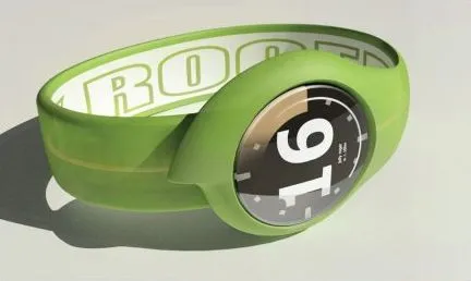 Montre avec un bracelet ajustable en silicone