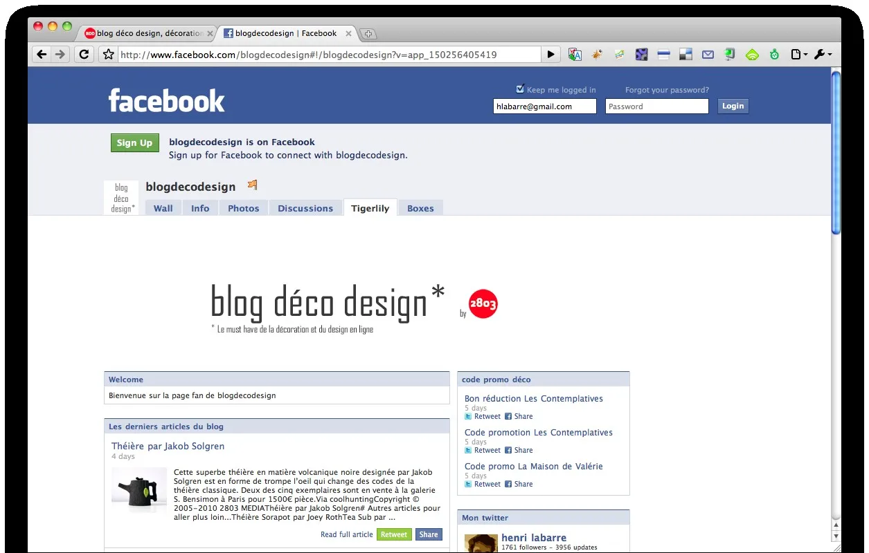 Devenez fan de BlogDecoDesign sur Facebook — photo 1