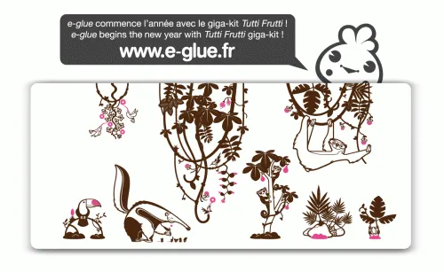 stiker mural e-glue