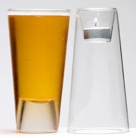 Original le verre à bierre qui se transforme en bougeoir ou verre pour shots — photo 1