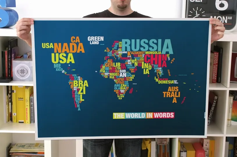 Worldmap version typographie par Dirk Schächter — photo 1
